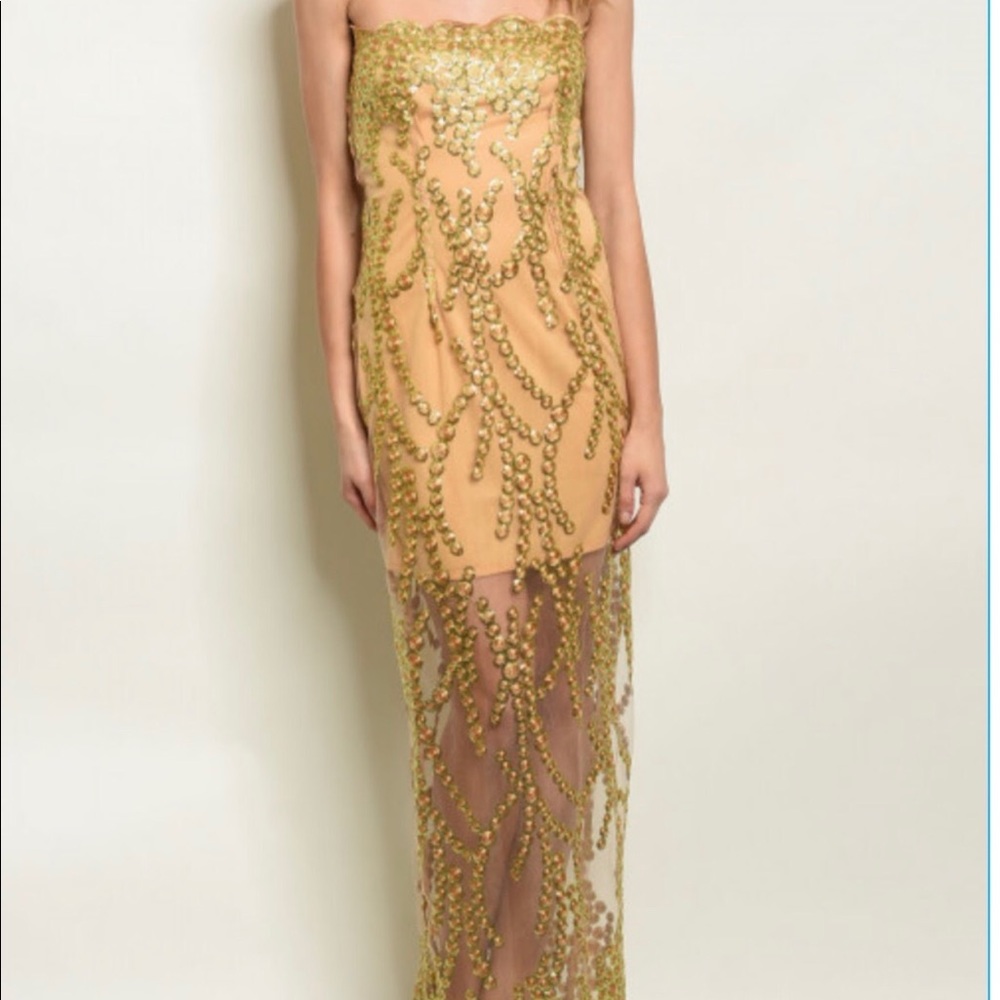Gold Hesperus  Dress size L (NWT)